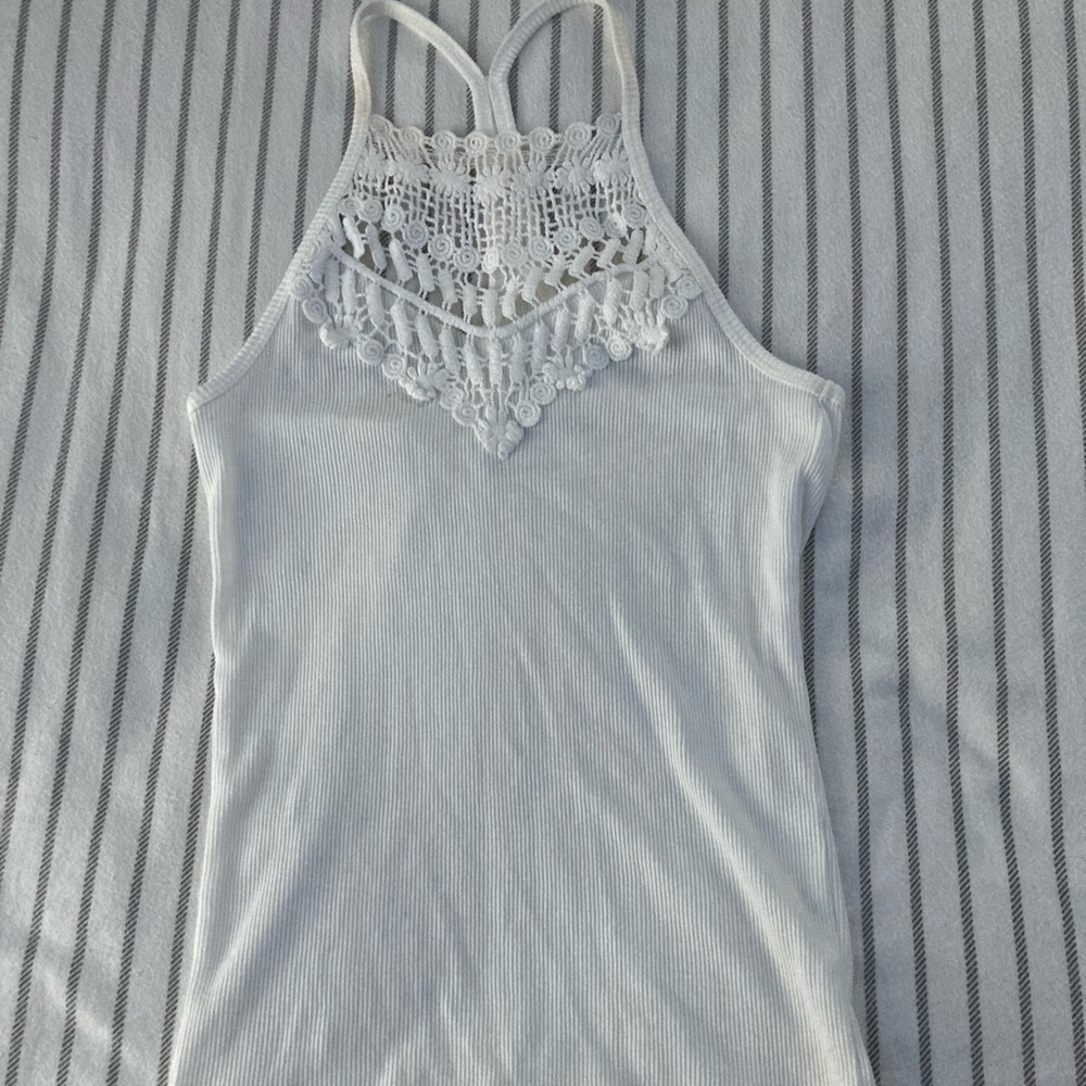 White Lace Aeropostale Tank Top, Size Small